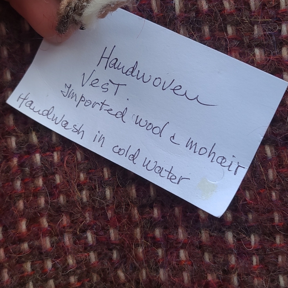 Hand Crafted Multicolor Tweed Vest - Picture 4 of 8